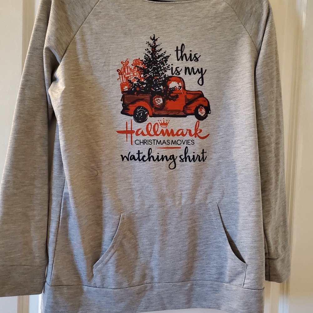 Hallmark Gray Christmas Sweatshirt